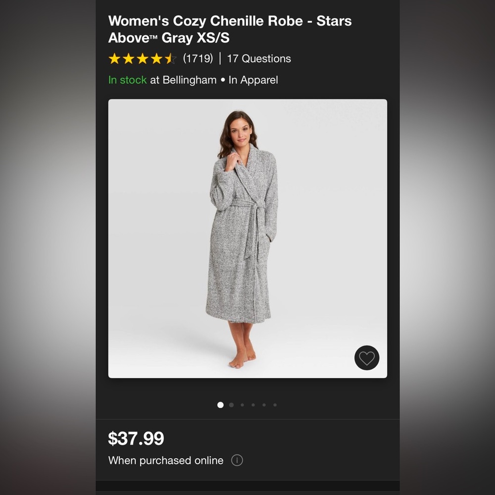 Women’s cozy Chenille Robe
